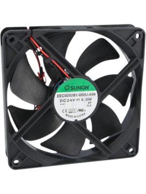 Sunon - EEC0252B1-000U-A99 - Axial fan 120 x 120 x 25 mm 183.8 m3/h 24 VDC 5 W, EEC0252B1-000U-A99, Sunon