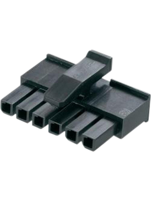 TE Connectivity - 1445022-6 - Crimp housing Pitch3 mm Poles 1 x 6 MATE-N-LOK Micro, 1445022-6, TE Connectivity