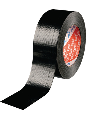 Tesa - 04613 48MM X 50 M BLACK - Duct tape black 48 mmx50 m, 04613 48MM X 50 M BLACK, Tesa