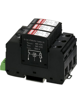 Phoenix Contact - VAL-MS 1000DC-PV/2+V-FM - Photovoltaic Surge Protection Device 80 A, VAL-MS 1000DC-PV/2+V-FM, Phoenix Contact