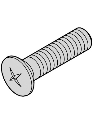 Pentair Schroff - 21100-429 - Pozidrive raised screw, 21100-429, Pentair Schroff