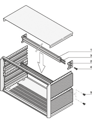 Pentair Schroff - 24575-474 - Horizontal rail, aluminium, 24575-474, Pentair Schroff