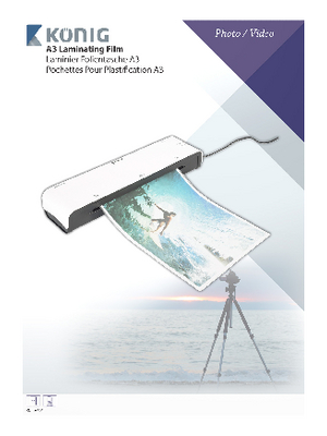 Koenig - KN-LMF40 - Laminating Film A3 100 um, KN-LMF40, K?nig