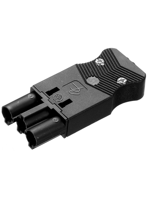 Adels Contact - AC 166 GBUF/ 315 WHITE - Socket with strain relief Pitch9.75 mm Poles 3 AC 166 G, AC 166 GBUF/ 315 WHITE, Adels Contact