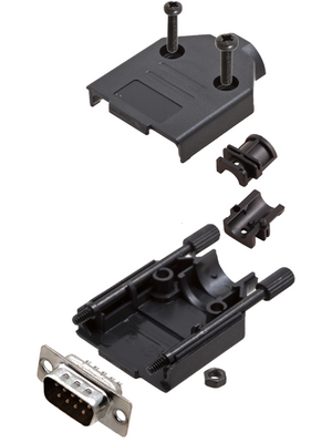 Encitech Connectors - DTPK-P-09-DBP-K - D-Sub plug kit 9P, DTPK-P-09-DBP-K, Encitech Connectors