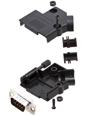 Encitech Connectors - D45PK-P-09-DBP-K - D-Sub plug kit 9P, D45PK-P-09-DBP-K, Encitech Connectors