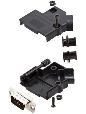 Encitech Connectors - D45PK-P-09-DMP-K - D-Sub plug kit 9P, D45PK-P-09-DMP-K, Encitech Connectors