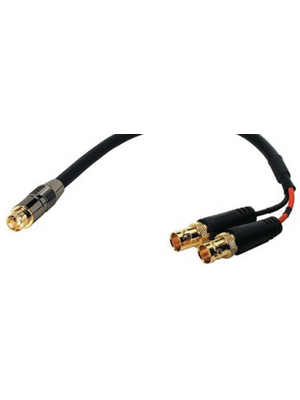 Contrik - Y/C-S4P-2BJ-0.3 - Video cable 0.30 m black, Y/C-S4P-2BJ-0.3, Contrik