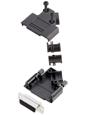 Encitech Connectors - D45PK-P-15-HDS26-K - D-Sub HD connector kit 26P, D45PK-P-15-HDS26-K, Encitech Connectors