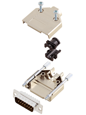 Encitech Connectors - DTPK-M-15-DBP-K - D-Sub plug kit 15P, DTPK-M-15-DBP-K, Encitech Connectors