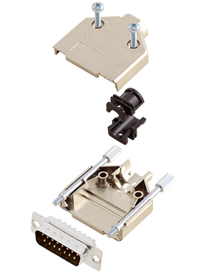 Encitech Connectors - DTPK-M-15-DMP-K - D-Sub plug kit 15P, DTPK-M-15-DMP-K, Encitech Connectors