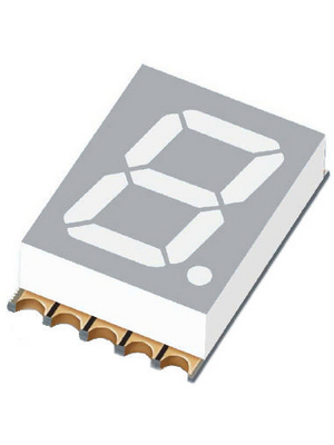 Everlight Electronics - ELSS512UBWA/C470/S290 - 7-segment LED-display blue 14.22 mm SMD, ELSS512UBWA/C470/S290, Everlight Electronics