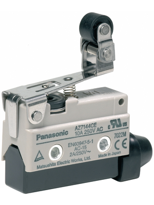 Panasonic - AZ7144CEJ - Limit switch AZ7 10 A Plunger N/A 1 change-over (CO), AZ7144CEJ, Panasonic