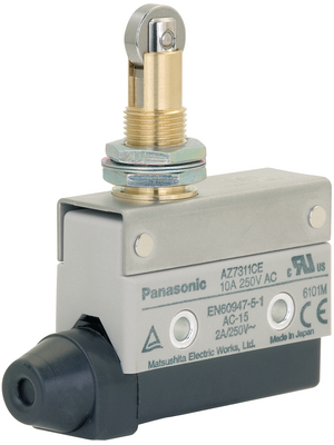 Panasonic - AZ7311CEJ - Limit switch AZ7 10 A Plunger N/A 1 change-over (CO), AZ7311CEJ, Panasonic