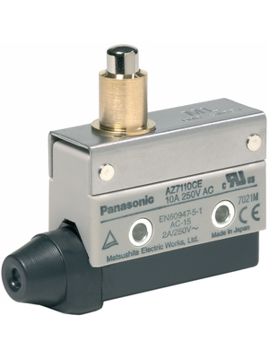 Panasonic - AZ7110CEJ - Limit switch AZ7 10 A Plunger N/A 1 change-over (CO), AZ7110CEJ, Panasonic