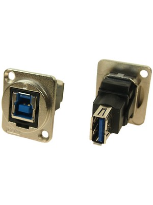 Cliff - CP30206NM - USB Adapter in XLR Housing 1 x USB 3.0 B, 1 x USB 3.0 A 9P, CP30206NM, Cliff