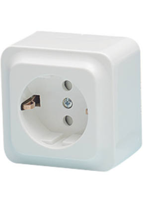 Schneider Electric - 18 346 06 - Socket without Earth Contact 58 x 65 x 42 mm 10 A Germany polar white, 18 346 06, Schneider Electric