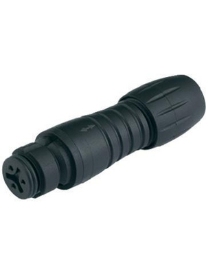Binder - 99-9206-00-03 - Cable socket 3-pole black Poles=3, 99-9206-00-03, Binder