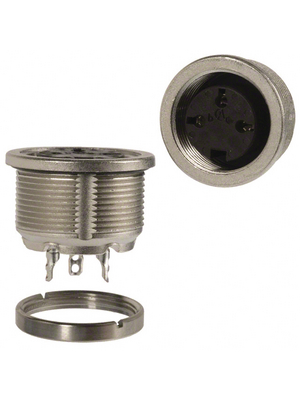 Amphenol - C091 31N003 100 2 - Appliance socket C091D 3-pin Poles=3, C091 31N003 100 2, Amphenol