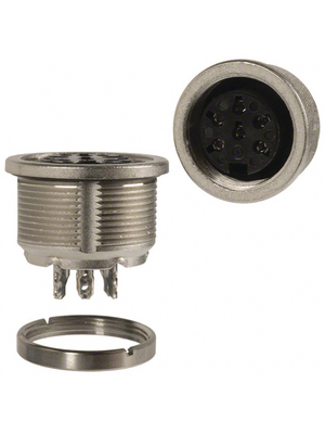 Amphenol - C091 31N006 100 2 - Appliance socket C091D 6-pin Poles=6, C091 31N006 100 2, Amphenol