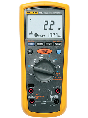 Fluke - FLUKE 1587 - Insulation tester 2 GOhm 50 VDC / 100 VDC / 250 VDC / 500 VDC / 1000 VDC 1000 VAC TRMS AC, FLUKE 1587, Fluke