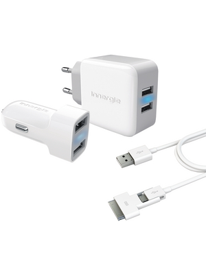 Innergie - MMINI TRAVEL-KIT 21W - Duo USB travel charging kit 21W, MMINI TRAVEL-KIT 21W, Innergie