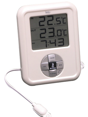 Irox - ET112C - Triple window indoor-outdoor thermometer and quartz clock ET112C, ET112C, Irox