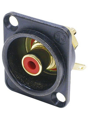 Neutrik - NF2D-B-2 - Cinch panel socket black red, NF2D-B-2, Neutrik
