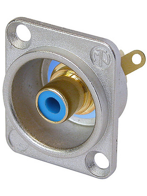 Neutrik - NF2D-6 - Cinch panel socket nickel-plated blue, NF2D-6, Neutrik