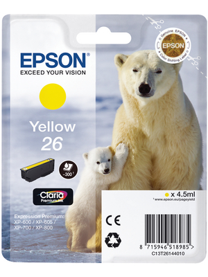 Epson - T26144010 - Ink 26 yellow, T26144010, Epson