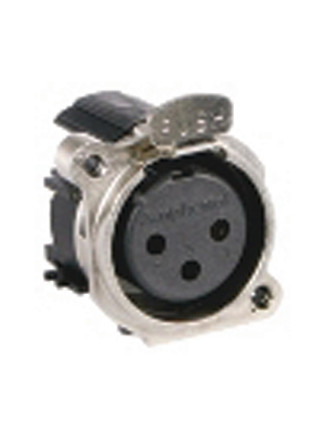 Amphenol - AC3FBV-AU-B - XLR, Receptacle 3 N/A AC PCB nickel-plated, AC3FBV-AU-B, Amphenol