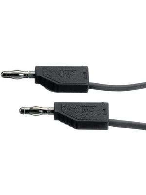 Staeubli Electrical Connectors - LK410-X 050CM BLACK - Test lead ? 4 mm black 50 cm 1 mm2 CAT I, LK410-X 050CM BLACK, St?ubli Electrical Connectors