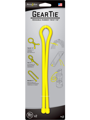 Nite Ize - GEAR TIE 18-YELLOW - Gear Tie 18" Yellow, GEAR TIE 18-YELLOW, Nite Ize