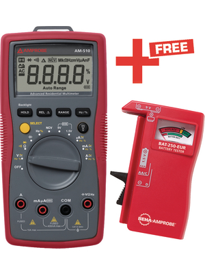 Amprobe - AM-510-EUR KIT - Multimeter digital RMS 3999 digits 600 VAC 600 VDC 10 ADC, AM-510-EUR KIT, Amprobe
