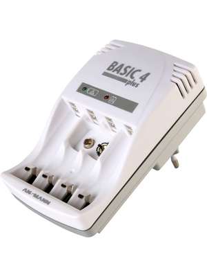 Ansmann - BASIC 4 PLUS - Charger NiMH/NiCd 4 x AA / 4 x AAA / 1 x 9V NiMH, BASIC 4 PLUS, Ansmann