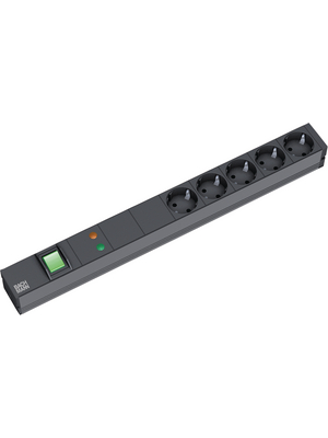 Bachmann - 333.537 - Power distribution unit, 1 Switch / Over Voltage Protection / Mains Filter, 5xF (CEE 7/3), 2.0 m, 333.537, Bachmann