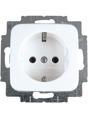 Busch-Jaeger - 20 EUC-214 - Socket, 2P+E / F (CEE 7/3), Flush mounted, white, 20 EUC-214, Busch-Jaeger