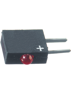 Dialight - 555-2001F - PCB LED 2 mm round red standard, 555-2001F, Dialight