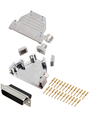 Encitech Connectors - DCRP25-DBCP-CF65-CS80-K - D-Sub plug kit 25P, DCRP25-DBCP-CF65-CS80-K, Encitech Connectors