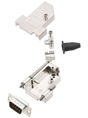 Encitech Connectors - DTSL09-LJSRG-S-DMP-K - D-Sub plug kit 9P, DTSL09-LJSRG-S-DMP-K, Encitech Connectors