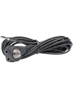 Eurostat - 30-560-0049 - Earth cable 10 mm female + banana / banana 3 m, 30-560-0049, Eurostat