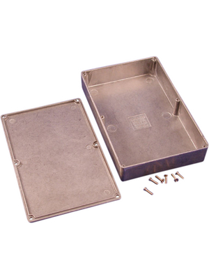 Hammond - 1590DD - Metal enclosure, Natural aluminum, 120 x 188 x 37 mm, Die cast aluminium / Alloy, IP 54, 1590, 1590DD, Hammond