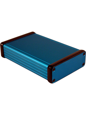 Hammond - 1455J1201BU - Metal enclosure, blue, 78 x 120 x 27 mm, Aluminium, 1455J1201BU, Hammond