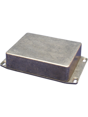 Hammond - 1590QFL - Metal enclosure, Natural aluminum, 120 x 116.6 x 34 mm, Die cast aluminium / Alloy, IP 54, 1590, 1590QFL, Hammond