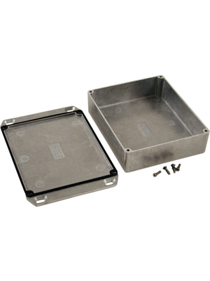 Hammond - 1590WXXFL - Metal enclosure, Natural aluminum, 121.2 x 145.2 x 39.3 mm, Die cast aluminium, IP 65, 1590W, 1590WXXFL, Hammond