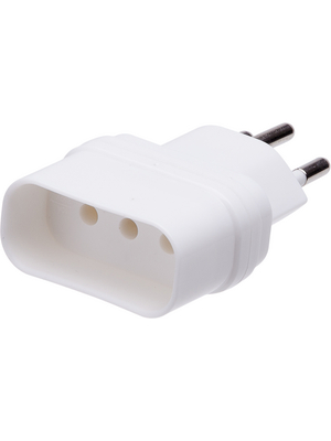 Max Hauri - 116662 - Travel Adapter Type L, Type J (T12) ,white, 116662, Max Hauri