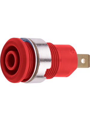 Staeubli Electrical Connectors - SLB4-F RED - Safety socket ? 4 mm red CAT III N/A, SLB4-F RED, St?ubli Electrical Connectors
