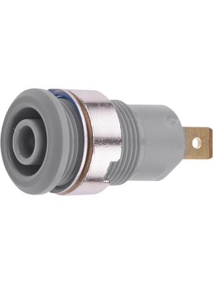 Staeubli Electrical Connectors - SLB4-F GREY - Safety socket ? 4 mm grey CAT III N/A, SLB4-F GREY, St?ubli Electrical Connectors