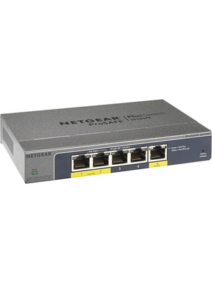 Netgear - GS105PE-10000S - ProSAFE Plus Switch 5x 10/100/1000 (2x PoE) Desktop, GS105PE-10000S, Netgear