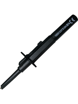 Pico - TA089 - Shrouded 4 mm sprung hook, black, TA089, Pico